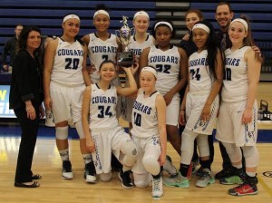 Our Girls' Varsity Basketball team winning the 2017 TCISL Championship!